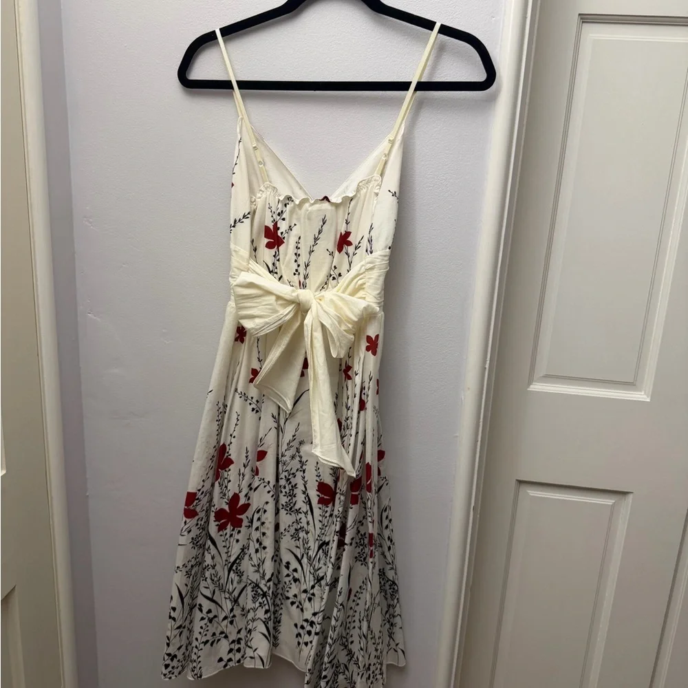 Max Studio Cream and Red Floral Midi Dress - Picture 2 of 4